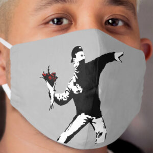 Banksy Flower Thrower! Cloth Face Mask