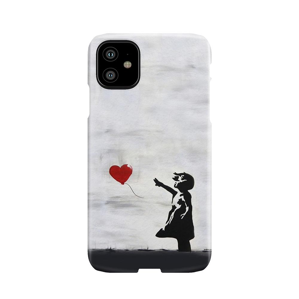 Banksy Girl With Heart Balloon Graffiti Original Wall Street Art Hd High Quality Online Store Phone Case