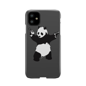 Banksy Pandamonium Armed Panda Artwork, Pandemonium Street Art, Design For Posters, Prints, Tshirts, Men, Women Phone Case