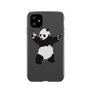 Banksy Pandamonium Armed Panda Artwork, Pandemonium Street Art, Design For Posters, Prints, Tshirts, Men, Women Tough Phone Case