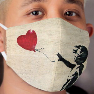 Banksy's Girl with a Red Balloon Cloth Face Mask