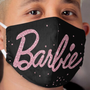 Barbie with pink glitter Cloth Face Mask