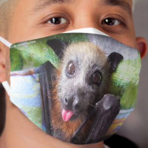 Batzilla - Miss Freya's lip smacking pear by Batzilla Cloth Face Mask