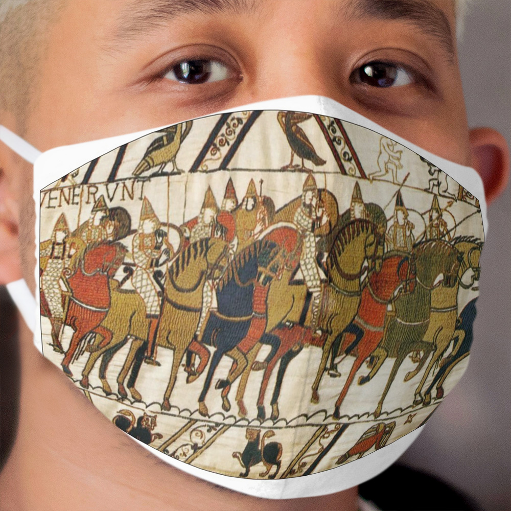 Bayeux Tapestry - Norman Horsemen Cloth Face Mask
