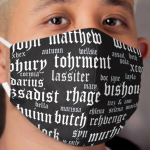 BDB Word Cloud Cloth Face Mask