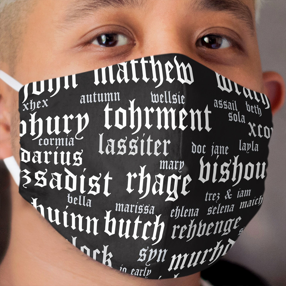 BDB Word Cloud Cloth Face Mask