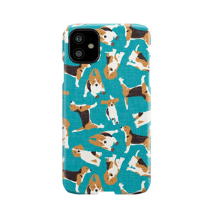 Beagle Scatter Blue Phone Case