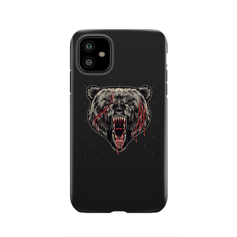 bear face scary Tough Phone Case