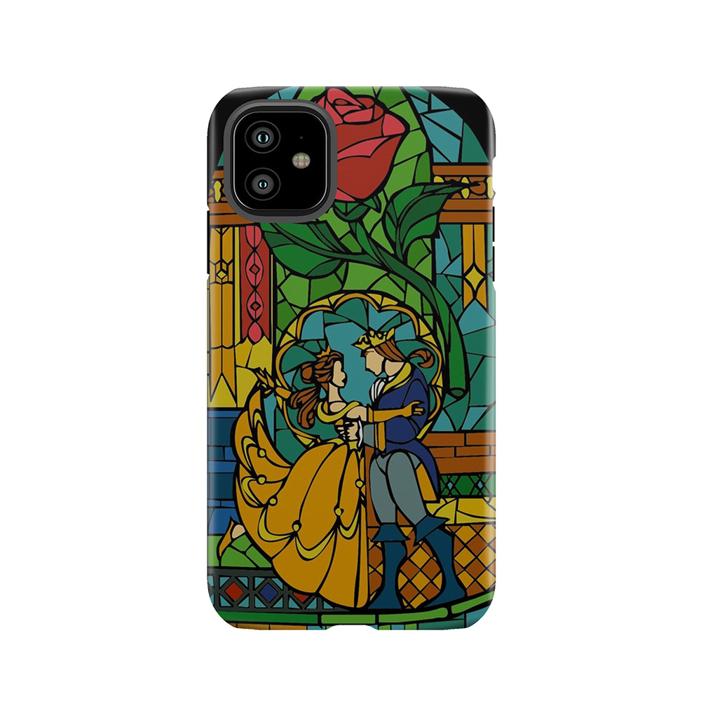 Beauty And The Beast - Stained Glass Tough Phone Case