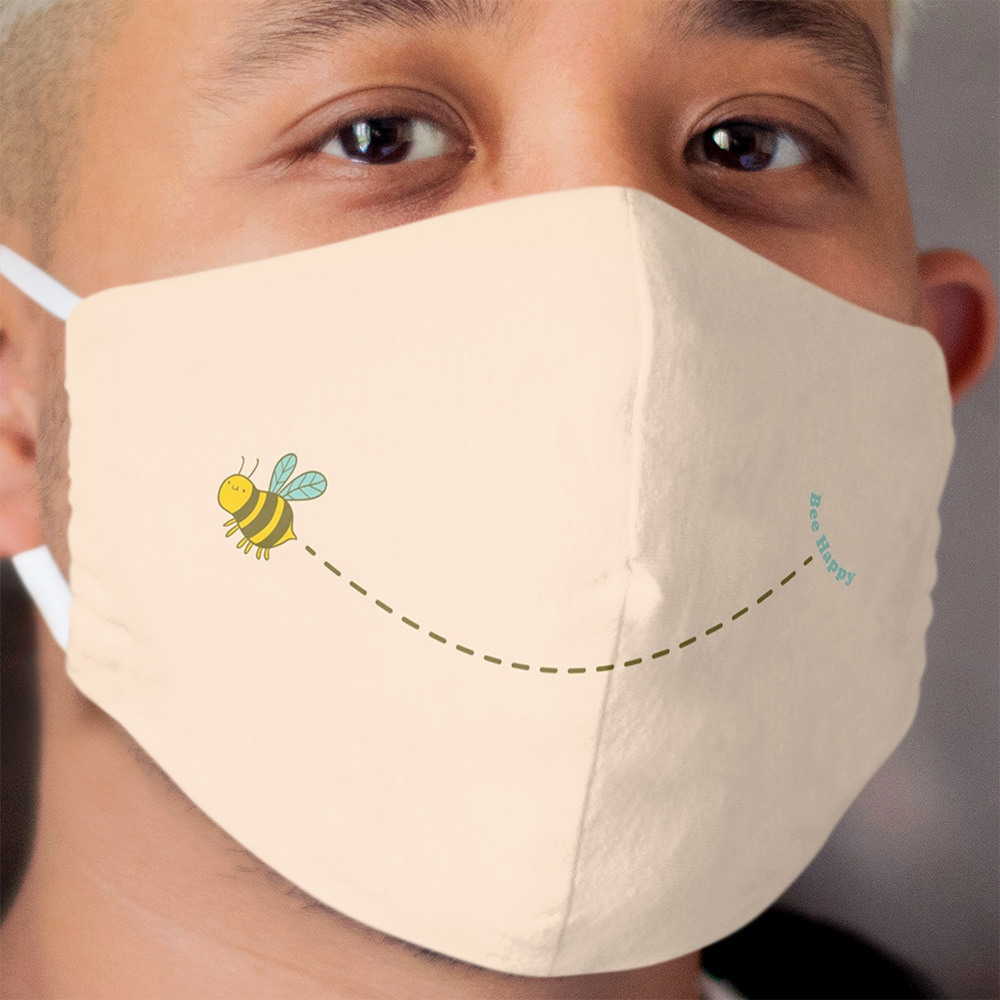 Bee Happy Cloth Face Mask