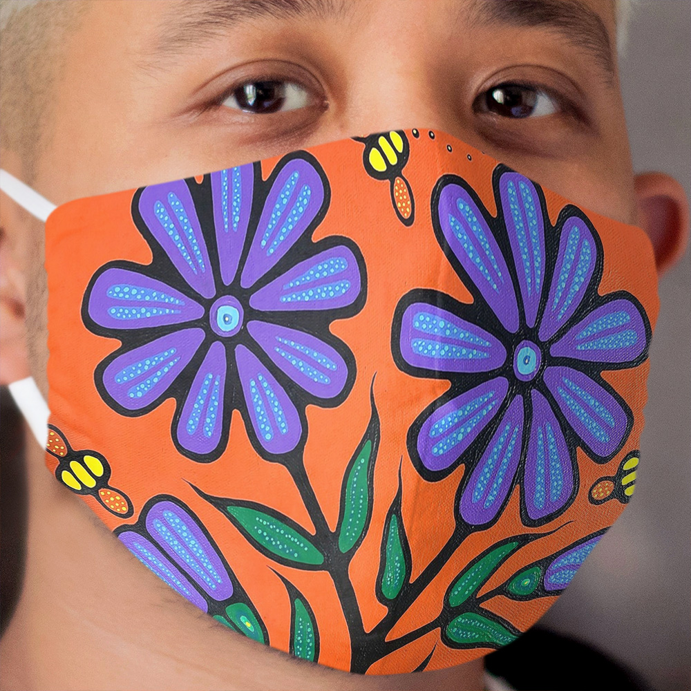 Bees and chicory Cloth Face Mask