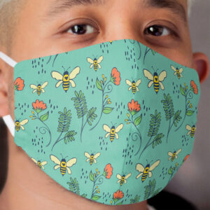Bees and Flowers Cloth Face Mask