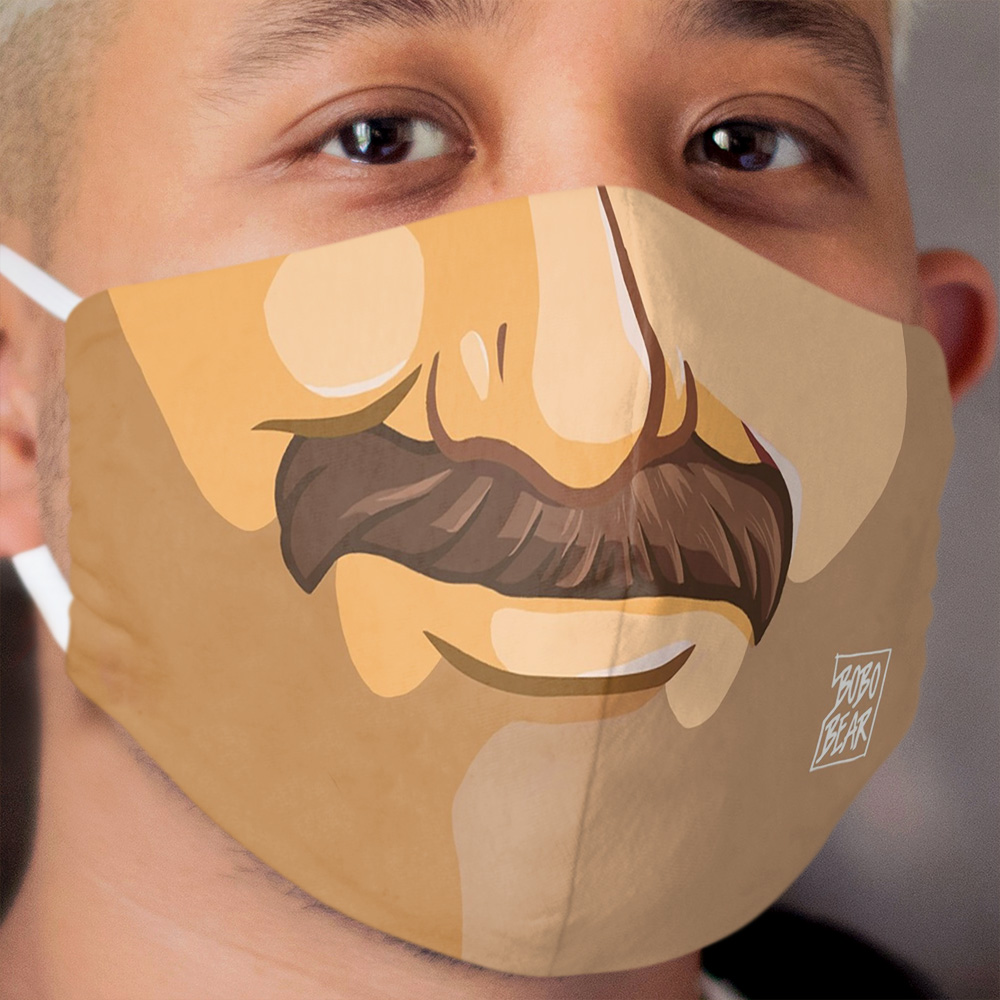 BEN LIKES ICE CREAM - BRUNETTE VERSION Cloth Face Mask