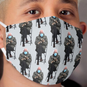 Bernie Sanders Meme Presidential Inauguration folding chair Cloth Face Mask