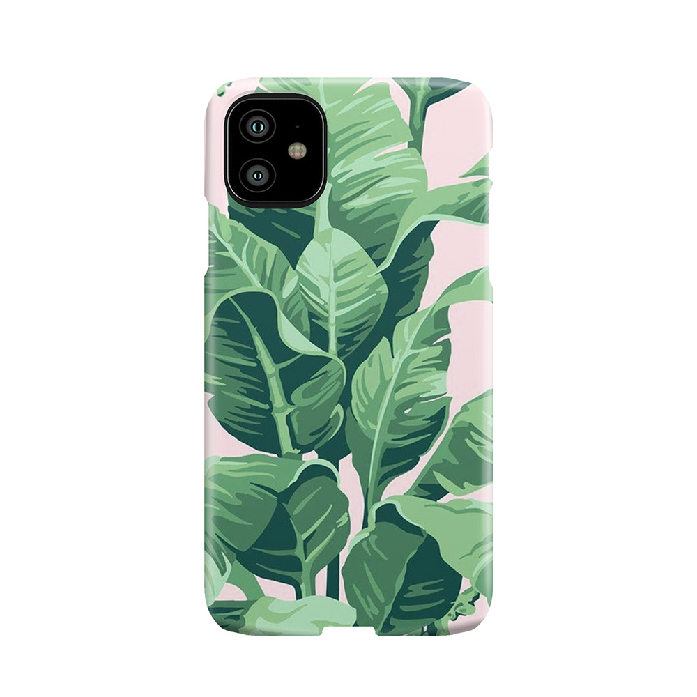 Beverly Hills Palm Leaf Banana Print Pink Phone Case