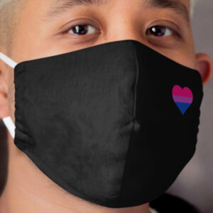 Bi Pride Heart Cloth Face Mask