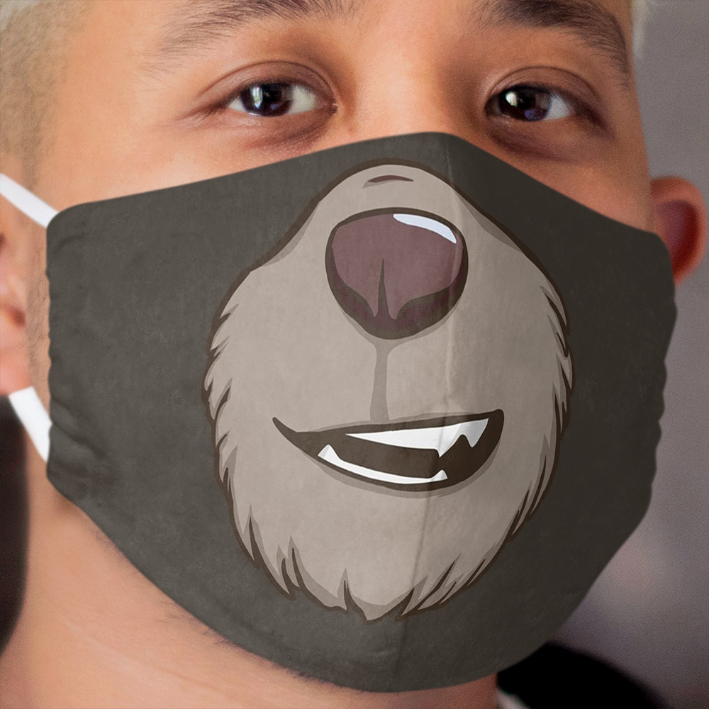 Big Grin Black Bear FaceMask