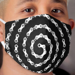 Bike Chain Spiral Cloth Face Mask
