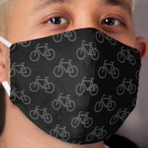 Bike Pattern (Grey and Black) Cloth Face Mask