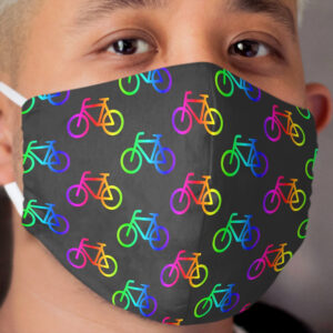 Bike Pattern (Rainbow) Cloth Face Mask