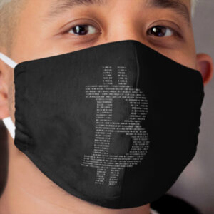 Bitcoin Binary Black Cloth Face Mask