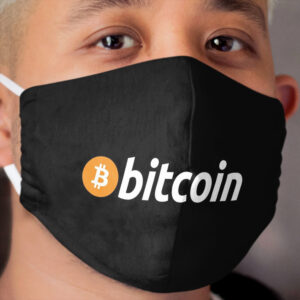 Bitcoin logo facemask black Cloth Face Mask