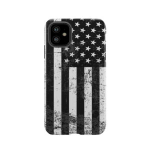 Black And White American Flag Tough Phone Case