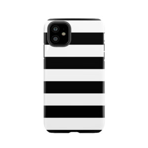 Black And White Big Stripe Tough Phone Case