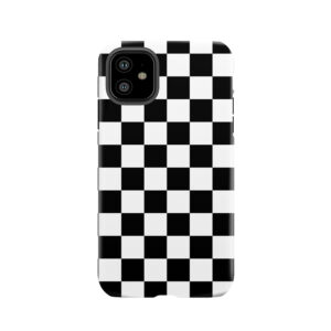 Black And White Checkerboard Pattern Tough Phone Case