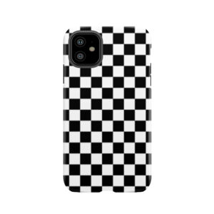 Black And White Checkered Tough Phone Case