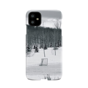 Black And White Pond Hockey Phone Case
