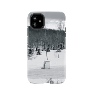 Black And White Pond Hockey Tough Phone Case