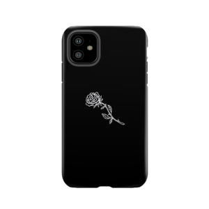 Black And White Rose Cover Tough Phone Case