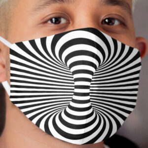 Black & White Space Optical Illusion Cloth Face Mask