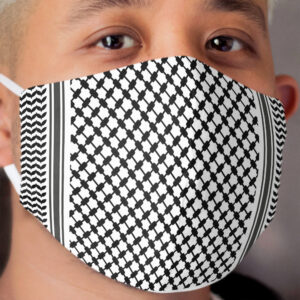 Black Arab Keffiyeh Cloth Face Mask
