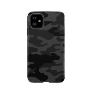 Black Camouflage Pattern Tough Phone Case