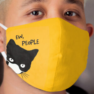 Black Cat Ew People 2020 Quarantined Funny Cloth Face Mask