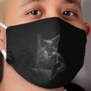Black Cat Cloth Face Mask 3