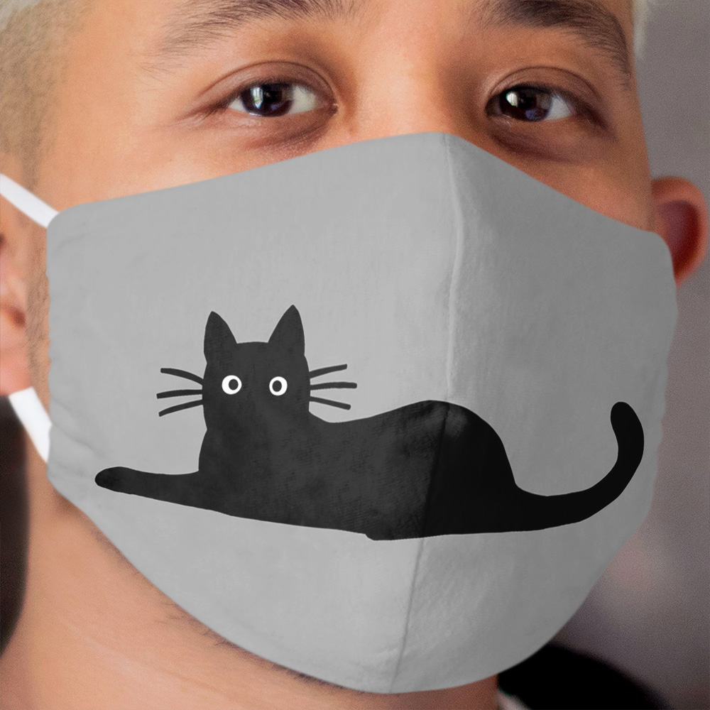 Black Cat Cloth Face Mask 4 Chief Tshirt