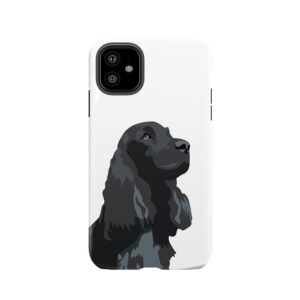 Black Cocker Spaniel Illustration @ Pets Illustrated Tough Phone Case