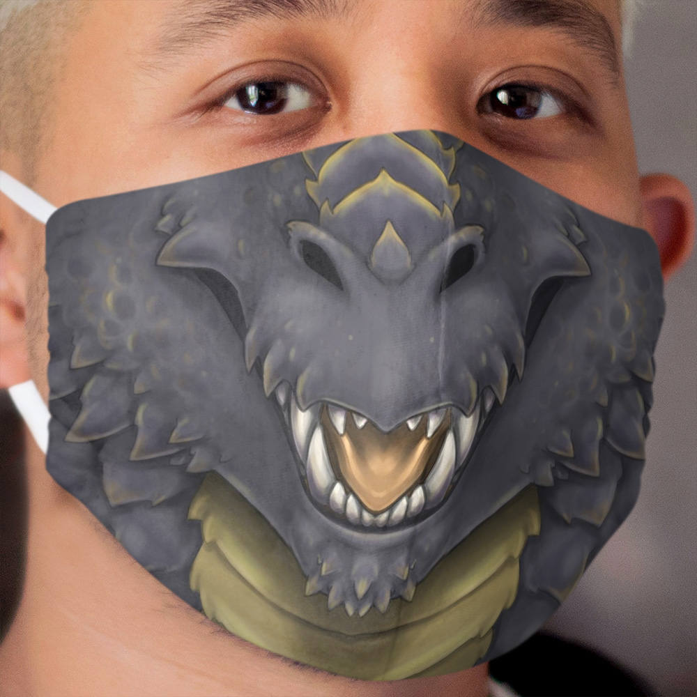 Black Dragon Cloth Face Mask