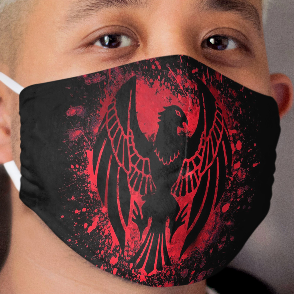 Black Eagle Splatter Cloth Face Mask