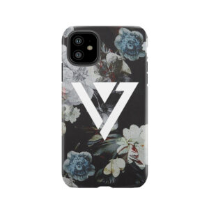 Black Floral Seventeen Kpop Tough Phone Case