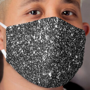 Black Glitter Pattern Cloth Face Mask