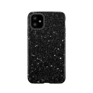 Black Glitter Print Tough Phone Case