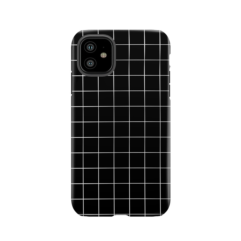 Black Grid 2 Tough Phone Case