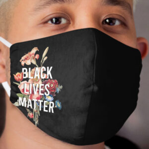 Black Lives Matter Floral Cloth Face Mask