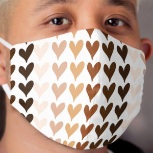 Black Lives Matter Hearts Emoji Cloth Face Mask