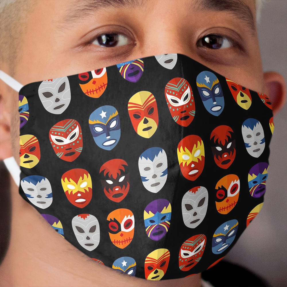 Black Lucha Libre Cloth Face Mask Pattern | Luchador Cloth Face Mask ...
