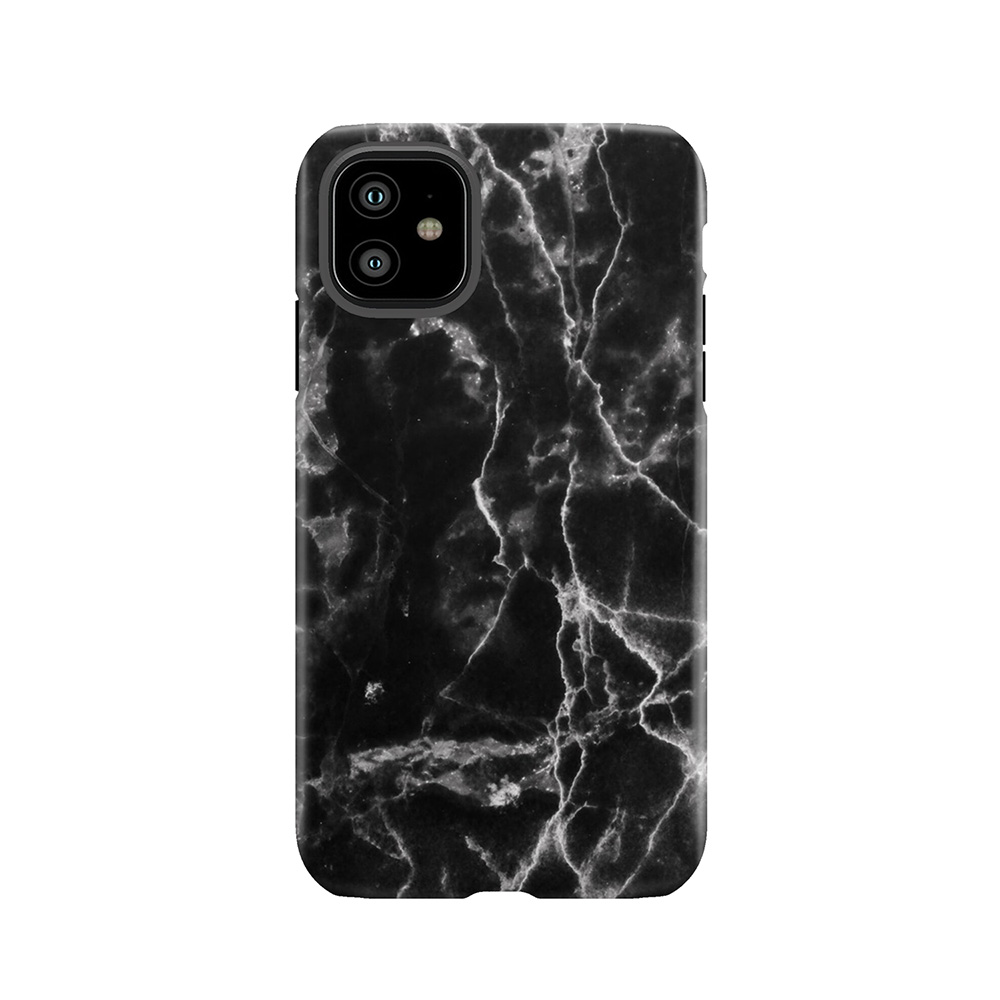 Black Marble Pattern Tough Phone Case